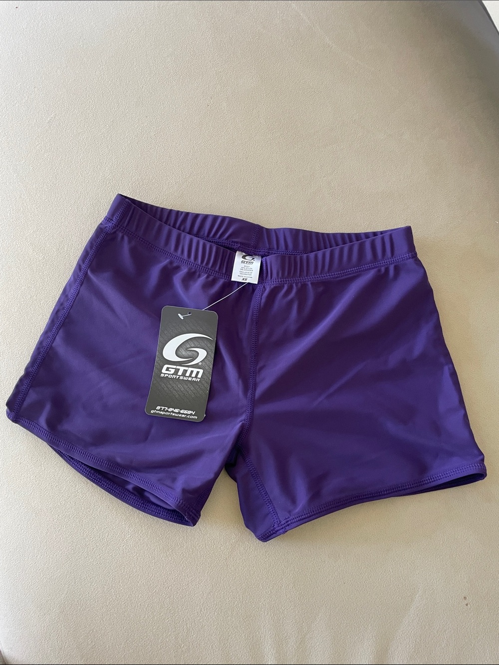 GTM Sportwear Women's Purple Active Skort Shorts - Stretch Performance